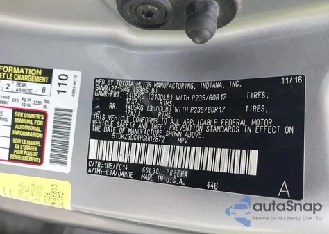 2017 Toyota Sienna Le 8 Passenger from USA, damaged, VIN 5TDKZ3DC4HS802872